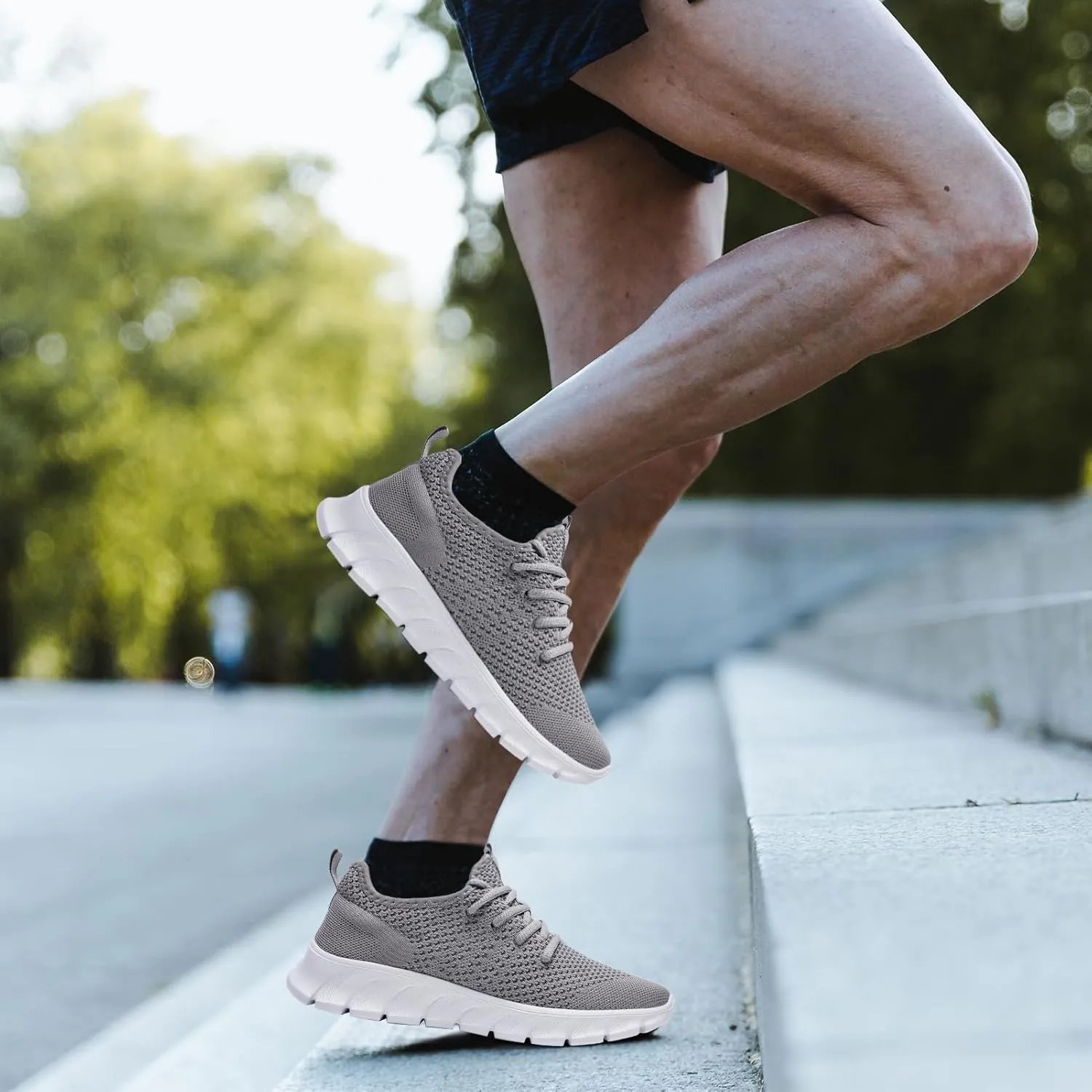 Mens Running Shoes Slip On Tennis Walking Sneakers Workout Athletic Lightweight Casual Sport Shoes