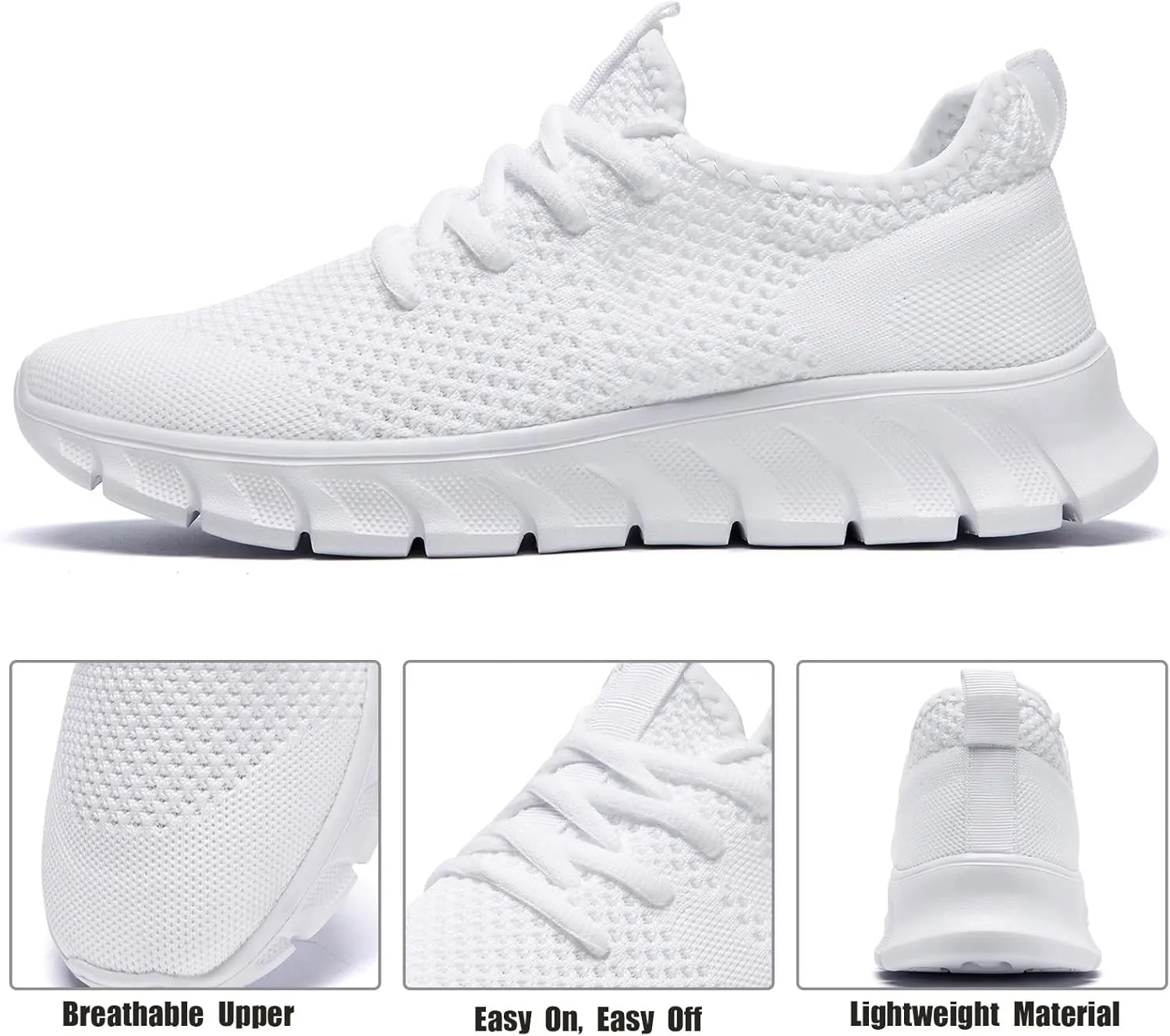 Mens Running Shoes Slip On Tennis Walking Sneakers Workout Athletic Lightweight Casual Sport Shoes