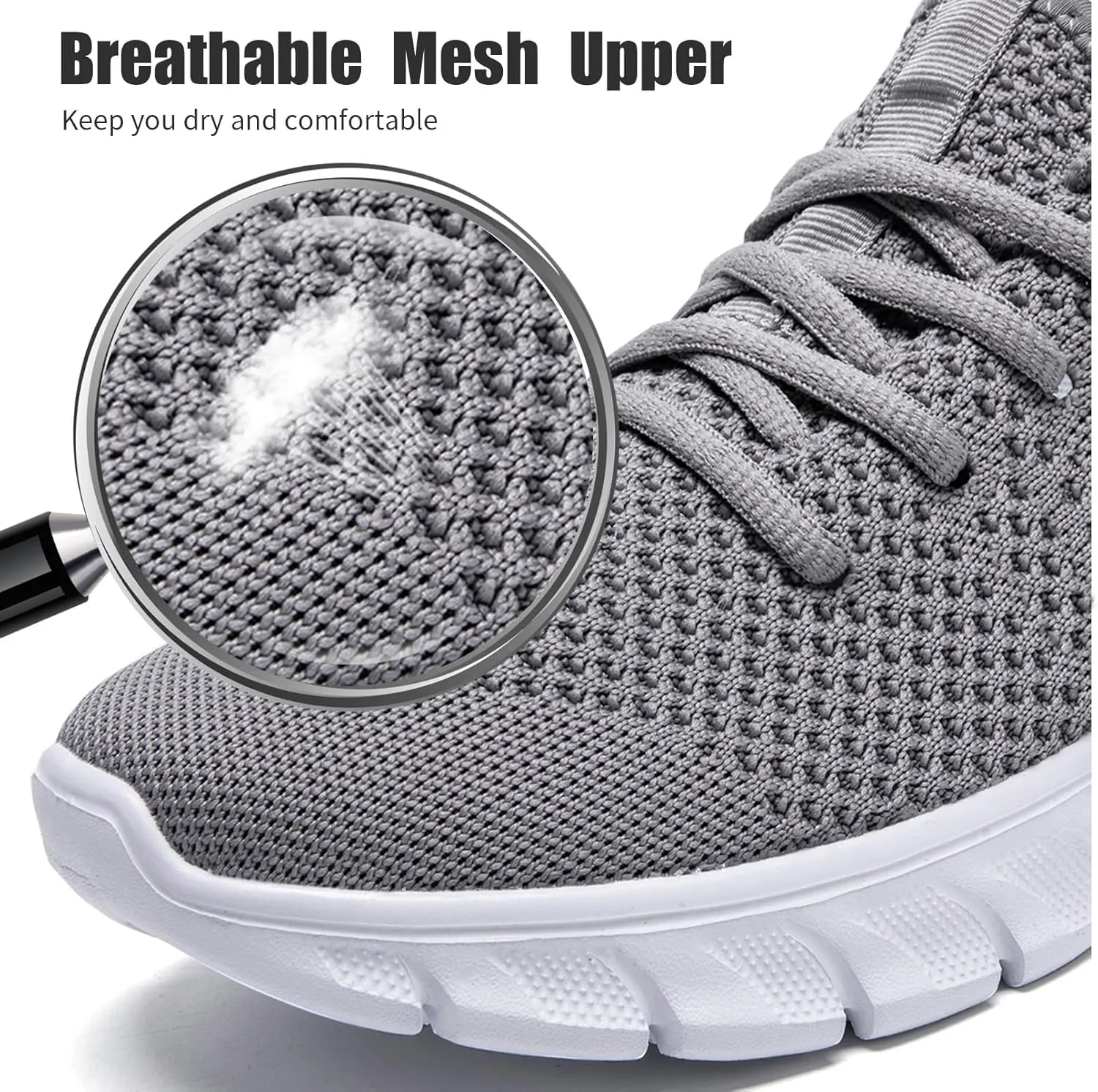 Mens Running Shoes Slip On Tennis Walking Sneakers Workout Athletic Lightweight Casual Sport Shoes