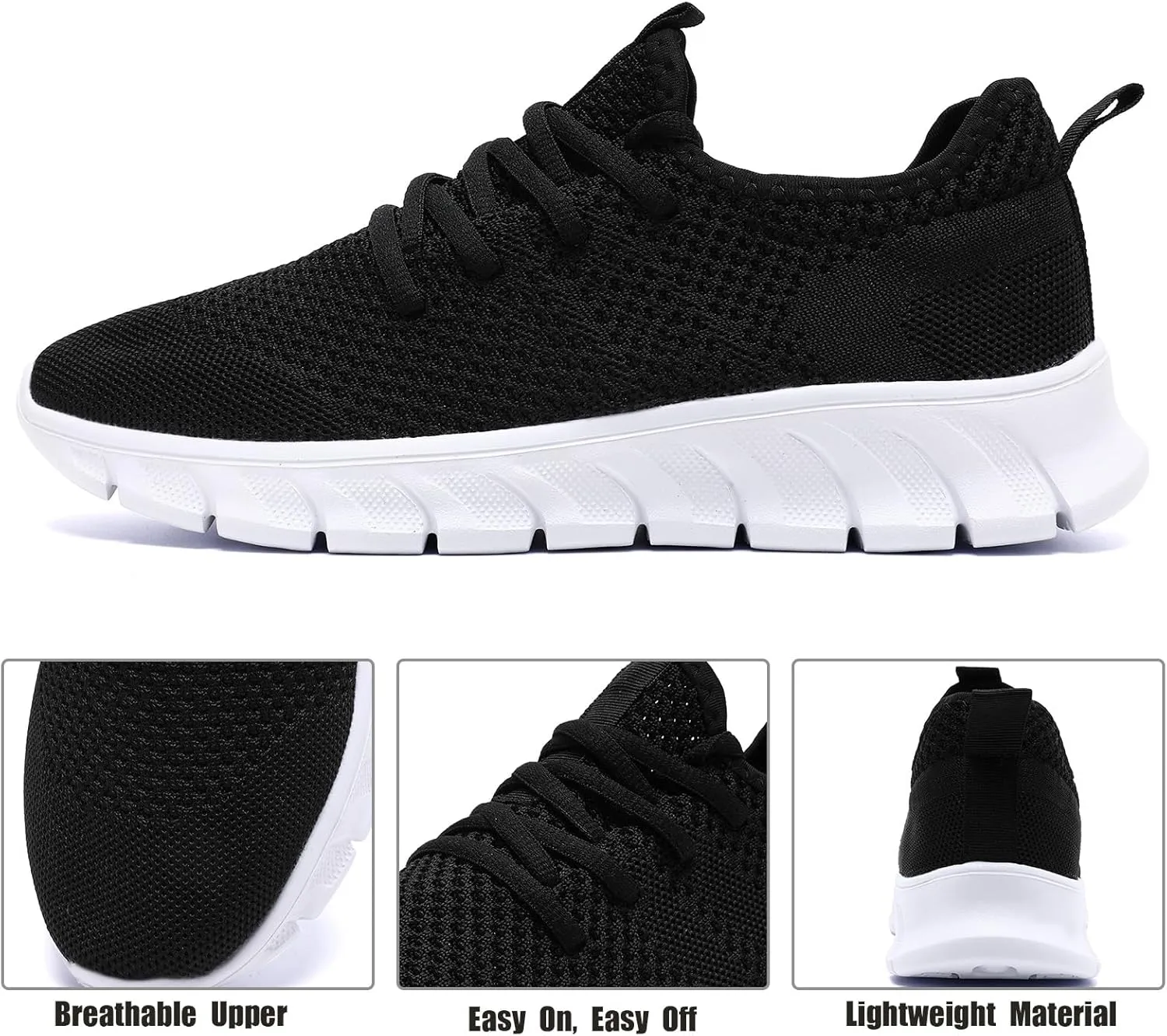 Mens Running Shoes Slip On Tennis Walking Sneakers Workout Athletic Lightweight Casual Sport Shoes