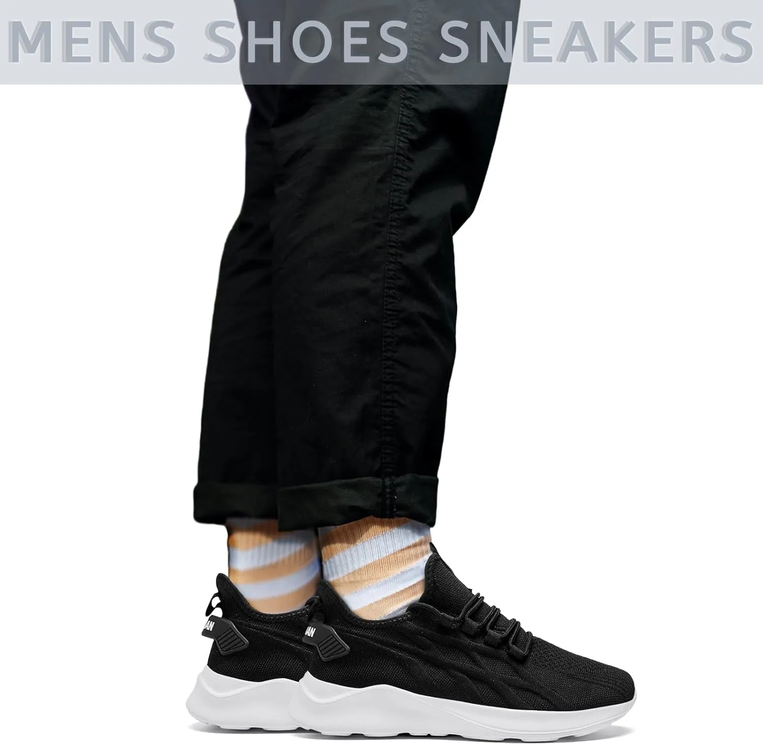 Mens Running Shoes Tennis Sneakers Walking Slip on Gym Workout Athletic Breathable Jogging Sport Casual Shoe