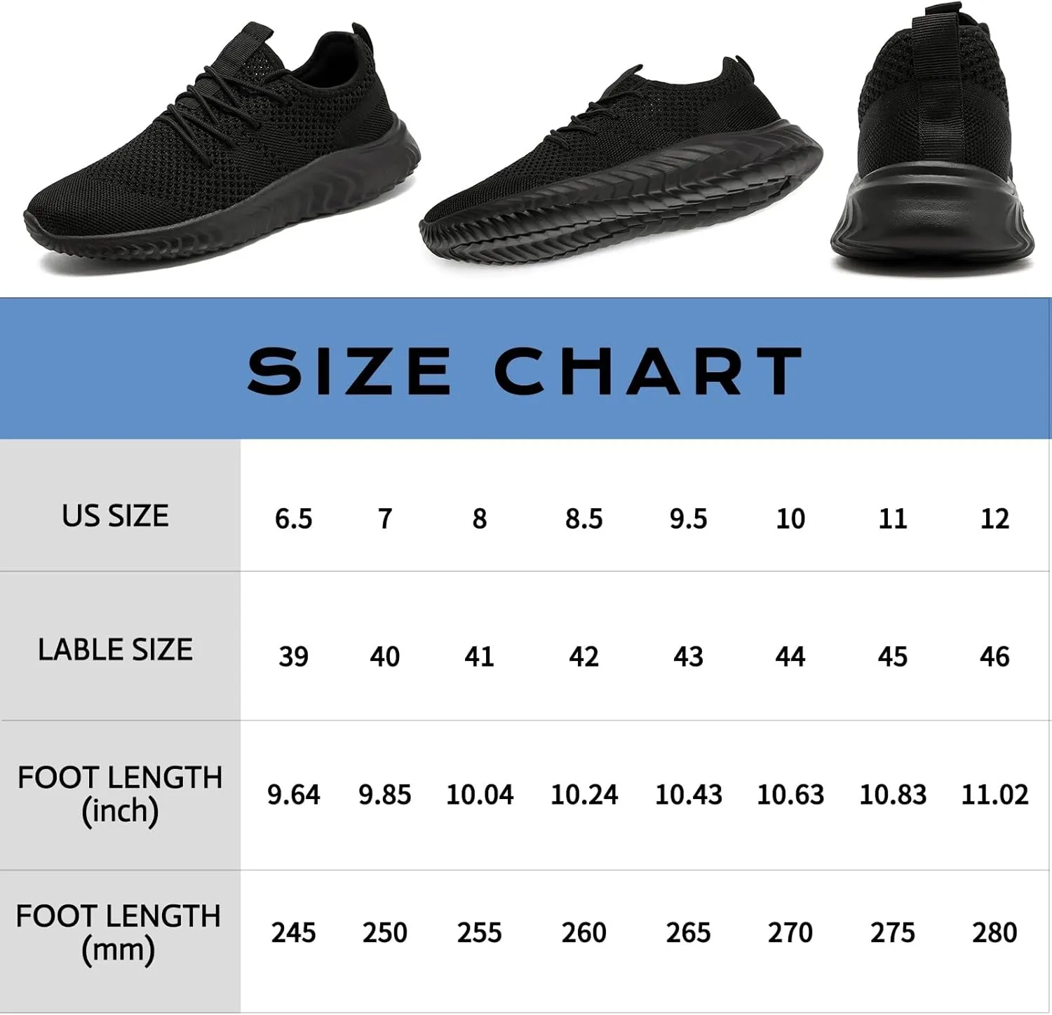 Mens Running Shoes Tennis Walking Gym Workout Slip On Athletic Fashion Sneakers Sports Shoes