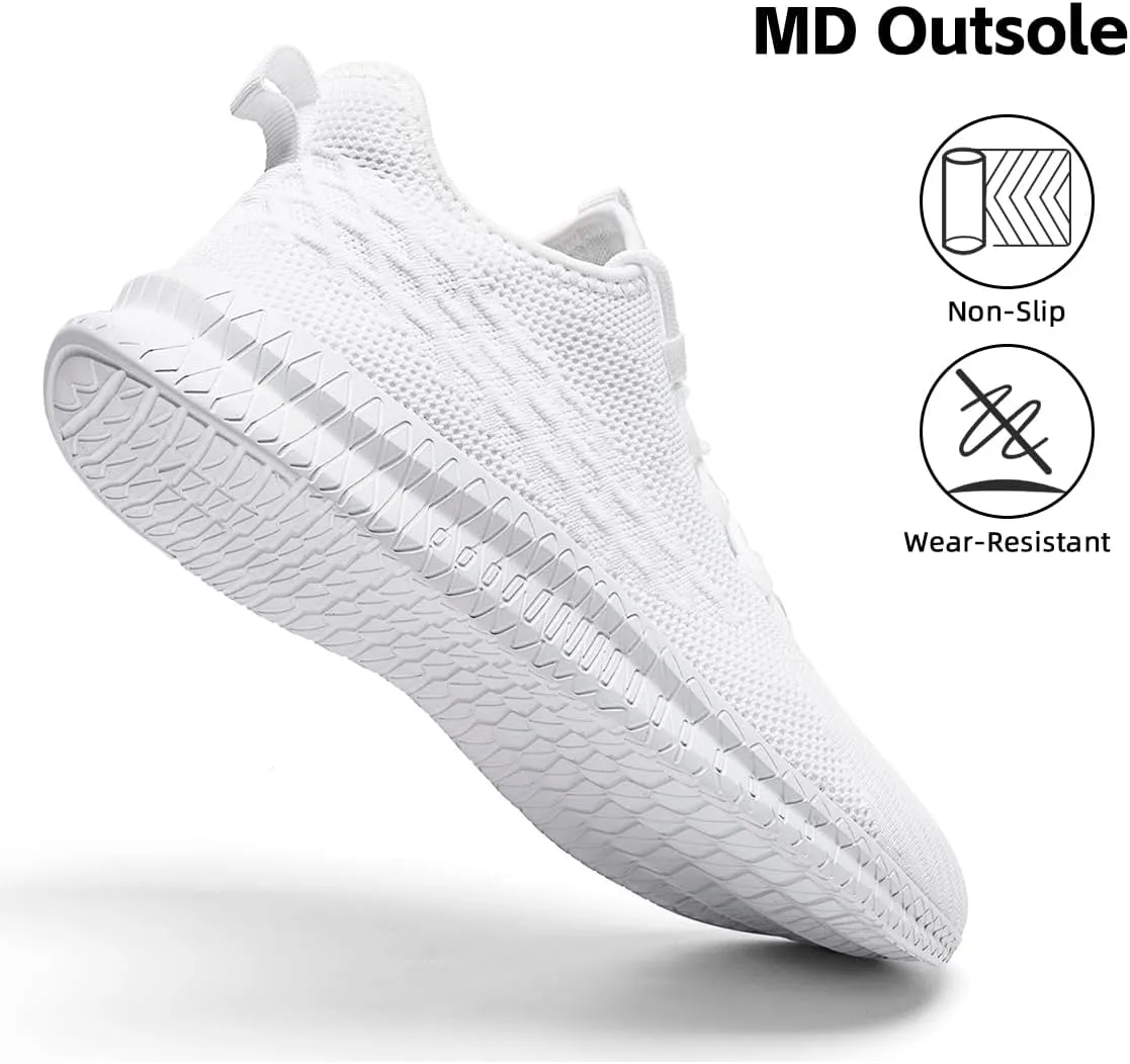 Men's Running Shoes Walking Sneakers Tennis Mens Shoes Casual Road Fashion Breathable Lightweight Slip on Workout Sport for Gym