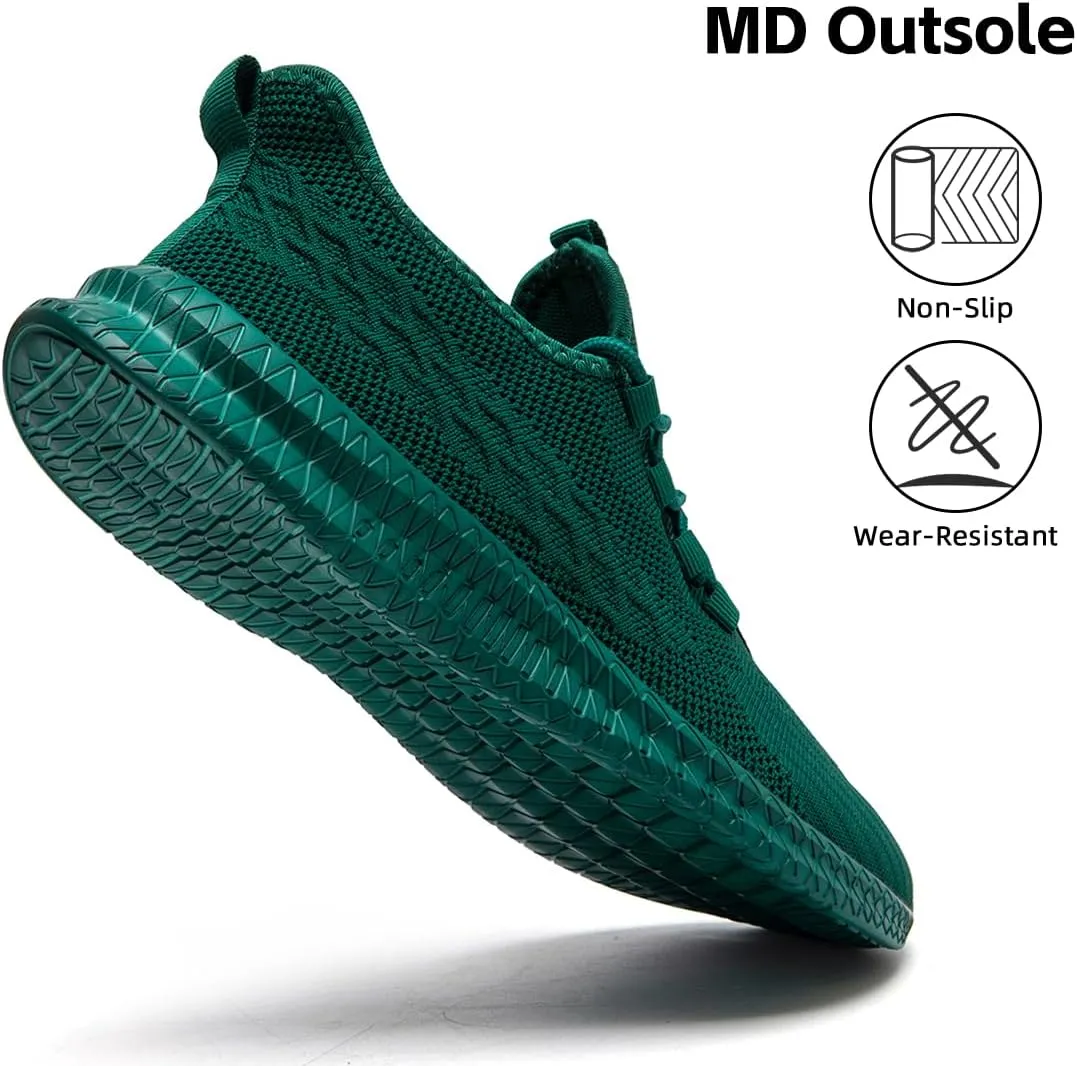 Men's Running Shoes Walking Sneakers Tennis Mens Shoes Casual Road Fashion Breathable Lightweight Slip on Workout Sport for Gym