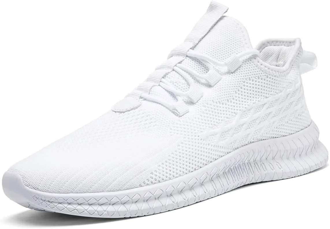 Men's Running Shoes Walking Sneakers Tennis Mens Shoes Casual Road Fashion Breathable Lightweight Slip on Workout Sport for Gym