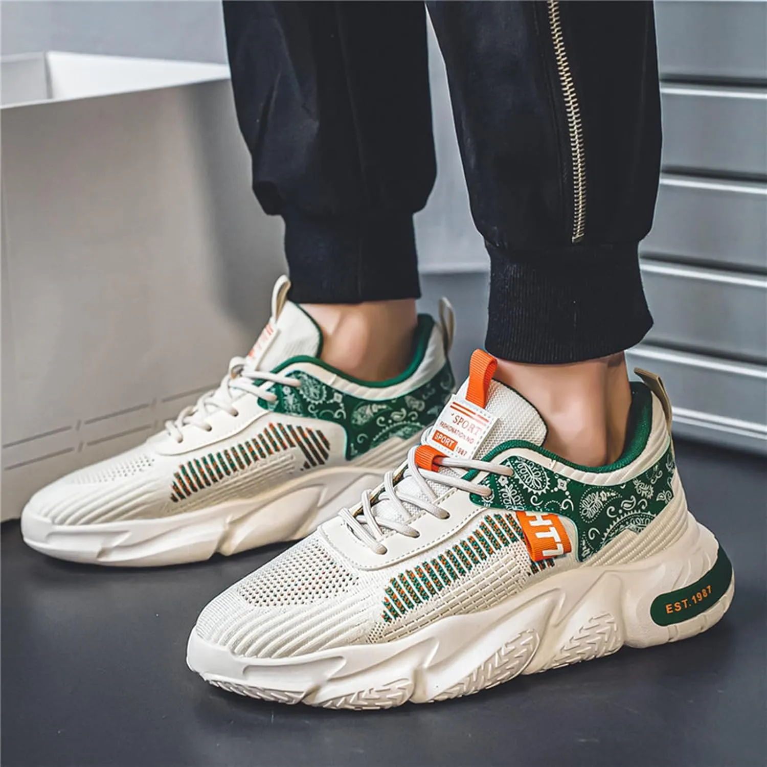 Mens Running Tennis Walking Shoes Cushioning Mens Sneakers Workout Casual Sports Shoes for Men