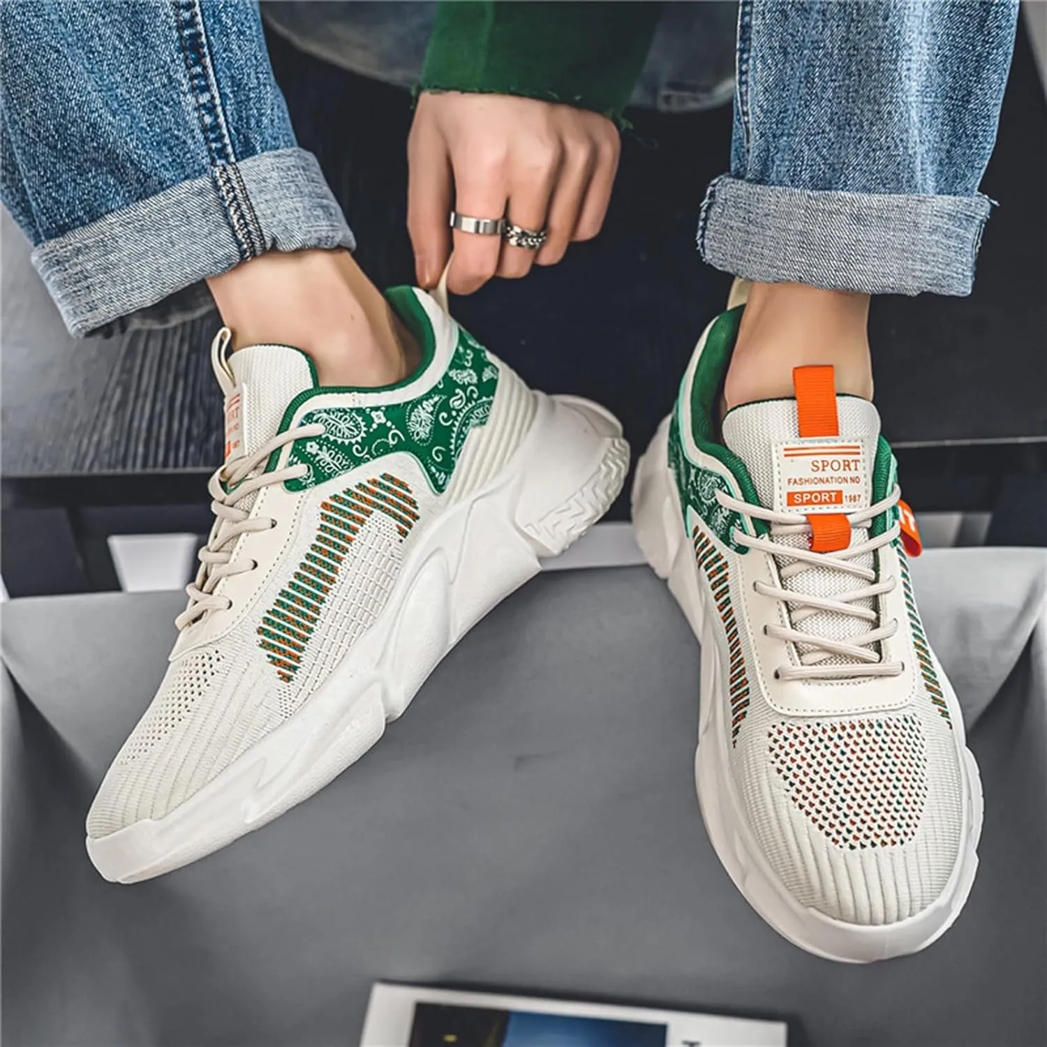 Mens Running Tennis Walking Shoes Cushioning Mens Sneakers Workout Casual Sports Shoes for Men