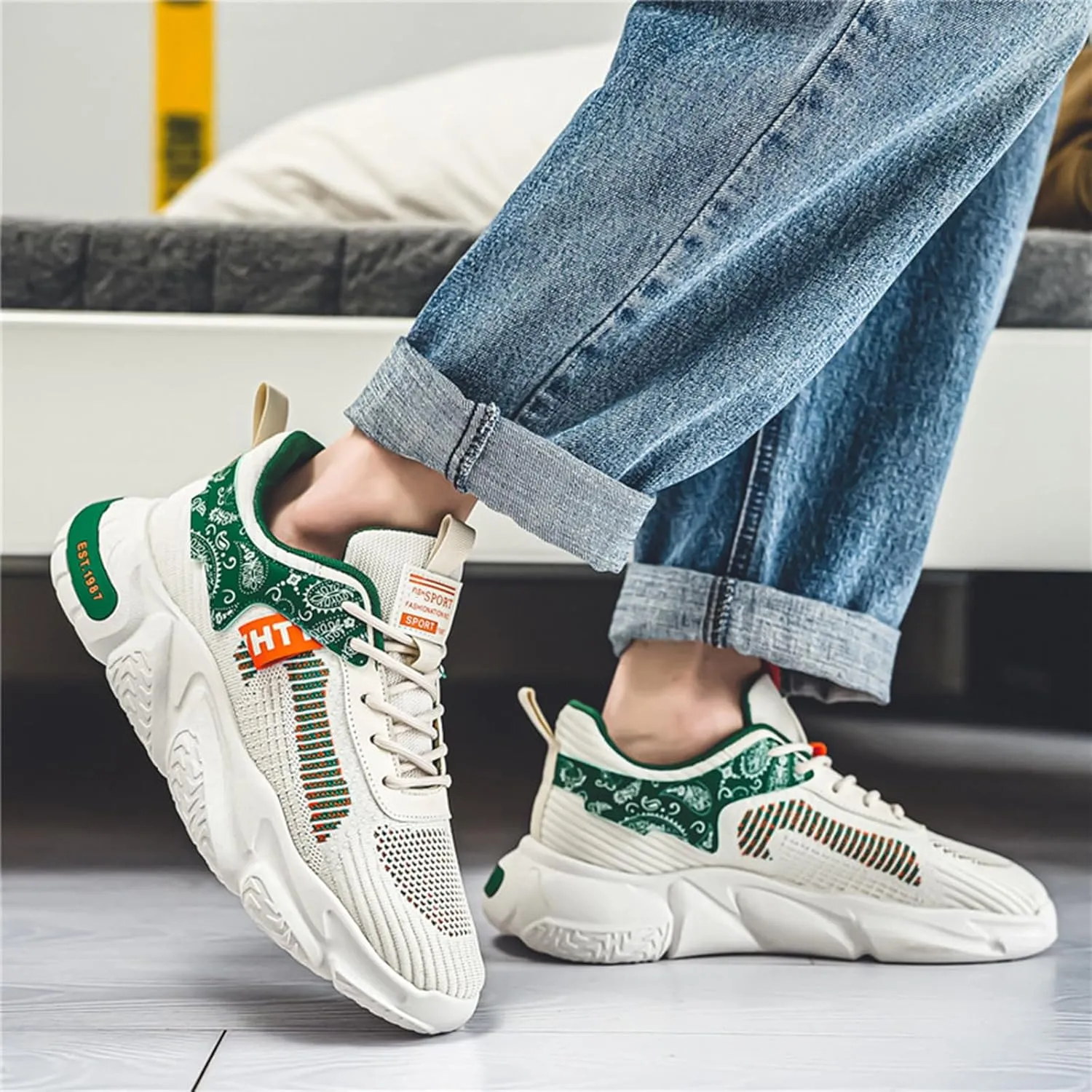 Mens Running Tennis Walking Shoes Cushioning Mens Sneakers Workout Casual Sports Shoes for Men