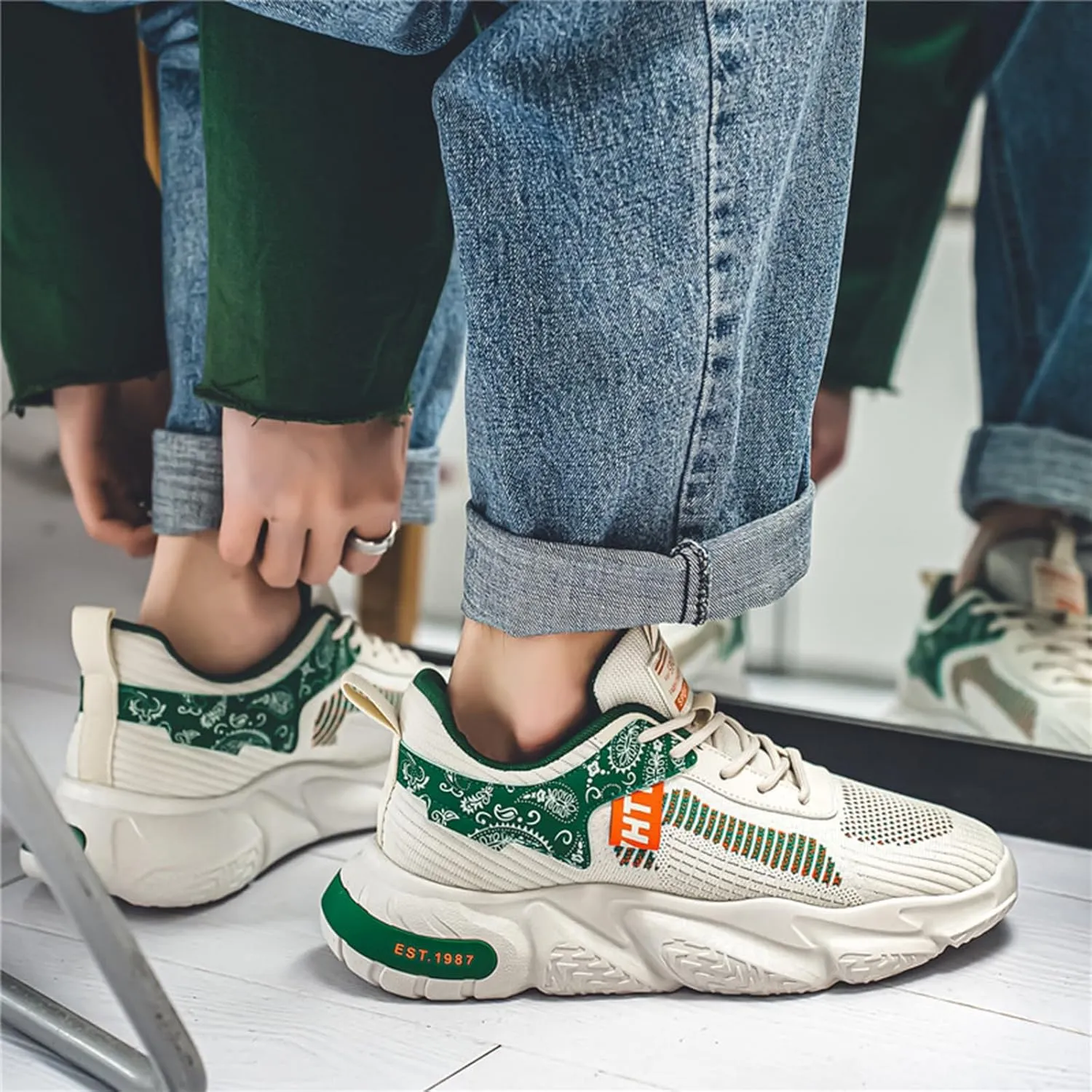 Mens Running Tennis Walking Shoes Cushioning Mens Sneakers Workout Casual Sports Shoes for Men