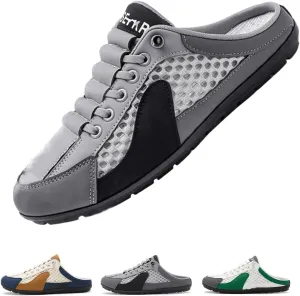 Men's Slip on Mule Sneakers Men Slippers Casual Sports Shoes Low Top Baotou Half Drag Sneakers for Men, Fashionable Mens Slip On Shoes for Spring Summer