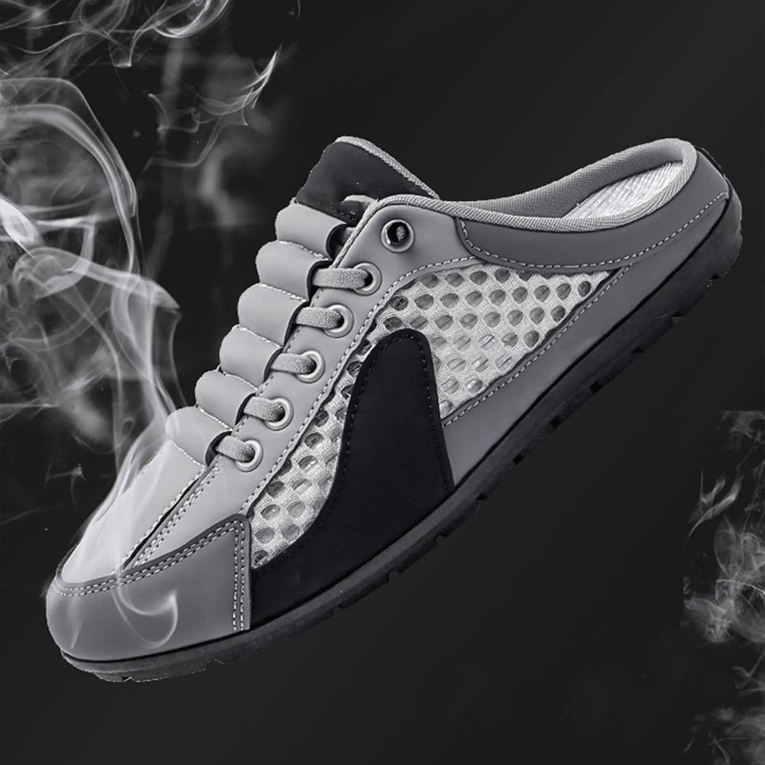 Men's Slip on Mule Sneakers Men Slippers Casual Sports Shoes Low Top Baotou Half Drag Sneakers for Men, Fashionable Mens Slip On Shoes for Spring Summer
