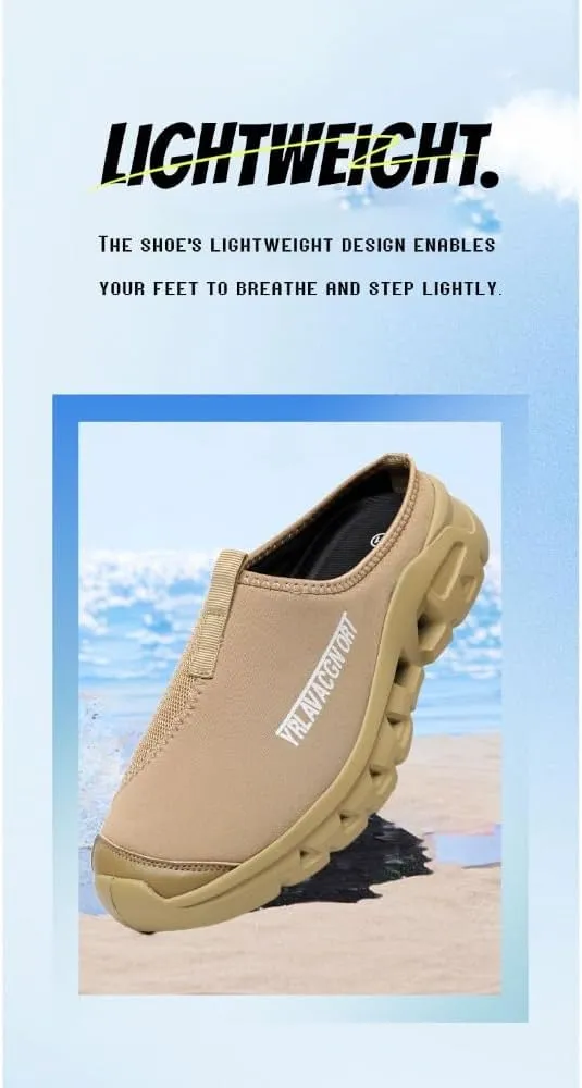 Men's Slip On Walking Shoes Hands Free Slippers Loafers Lightweight Comfortable Breathable Casual Anti-Slip Sneakers