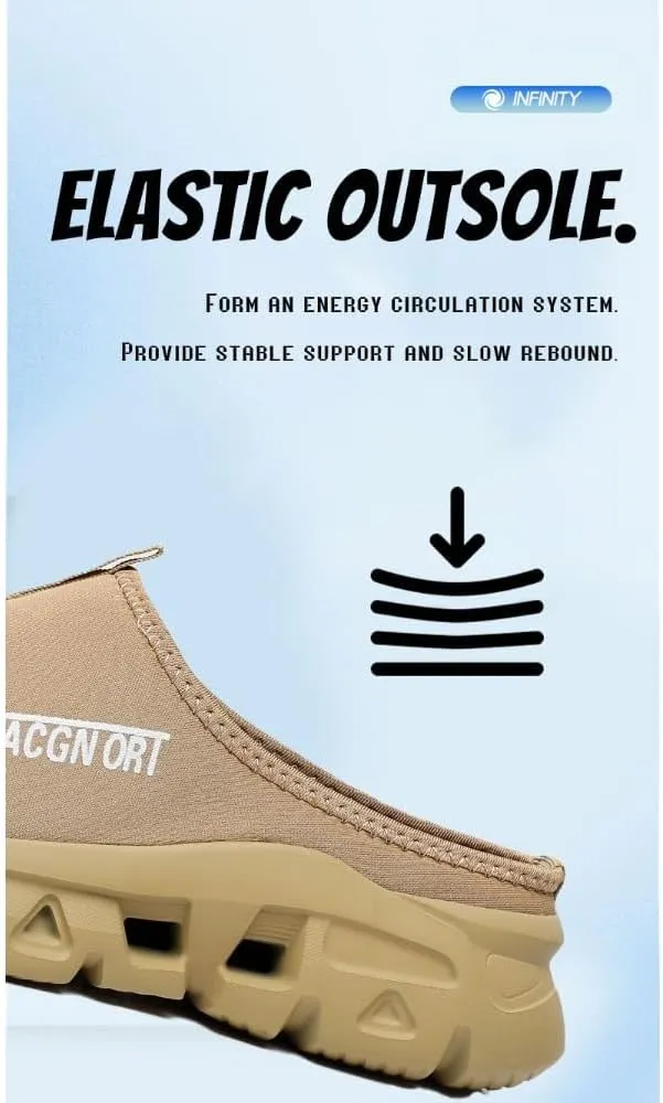 Men's Slip On Walking Shoes Hands Free Slippers Loafers Lightweight Comfortable Breathable Casual Anti-Slip Sneakers