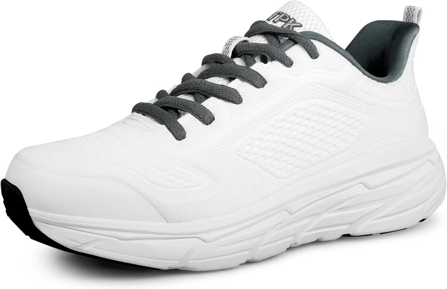 Mens Slip On Walking Shoes Running Tennis Shoes for Athletic Workout Gym Casual Non Slip Training Sneakers Breathable Knit Upper Indoor Outdoor