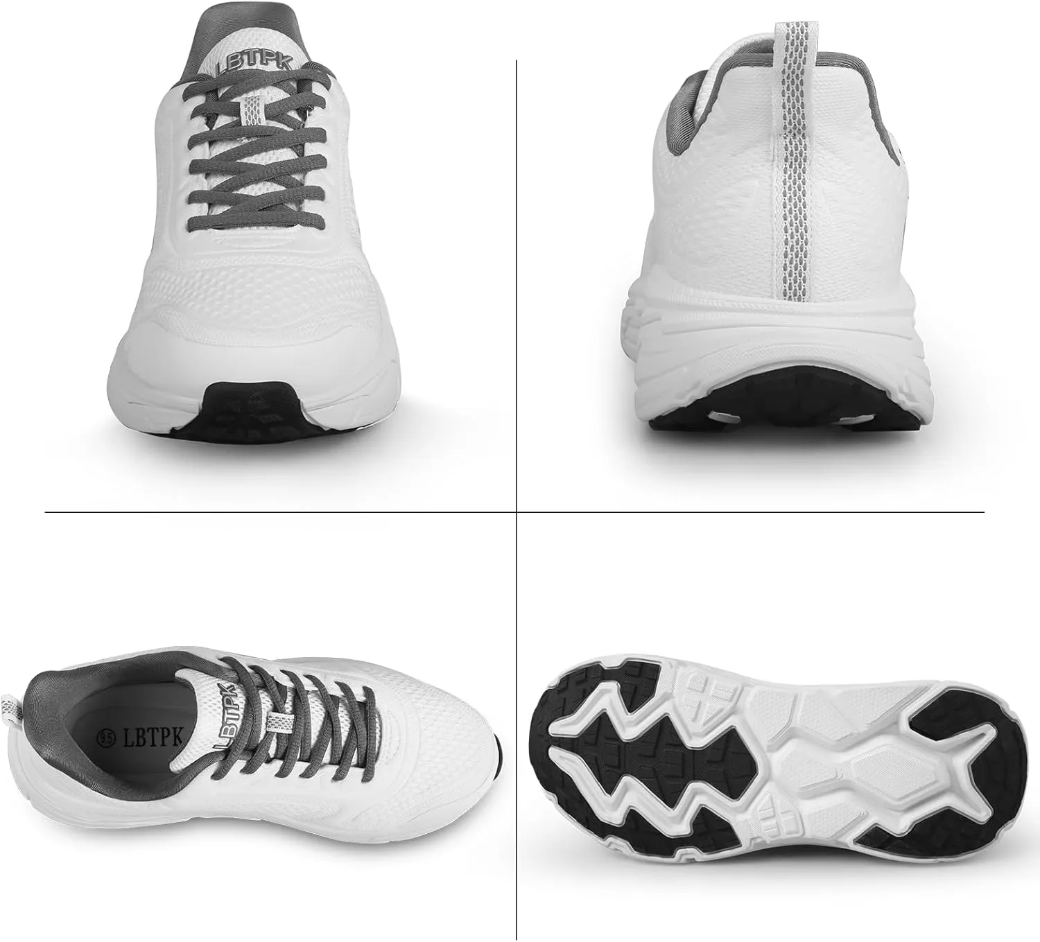 Mens Slip On Walking Shoes Running Tennis Shoes for Athletic Workout Gym Casual Non Slip Training Sneakers Breathable Knit Upper Indoor Outdoor