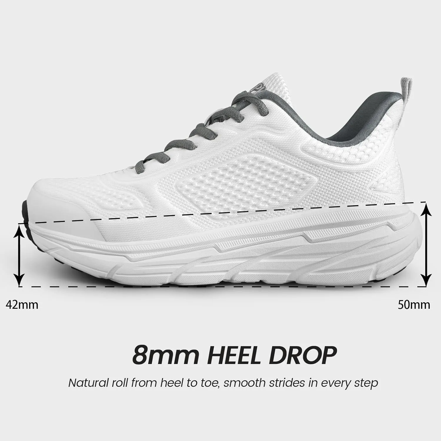 Mens Slip On Walking Shoes Running Tennis Shoes for Athletic Workout Gym Casual Non Slip Training Sneakers Breathable Knit Upper Indoor Outdoor