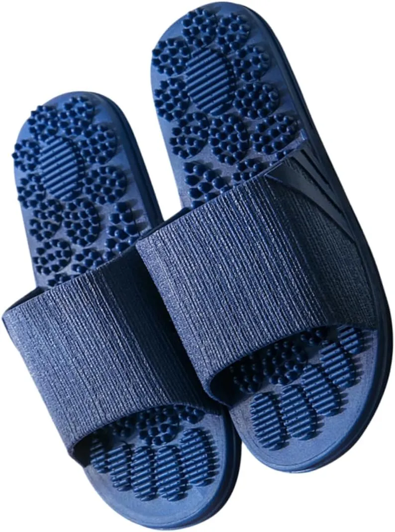 Men's Slippers Foot Massage Sandals Indoor Slippers for Home Hotel More (Dark Size 42-43)