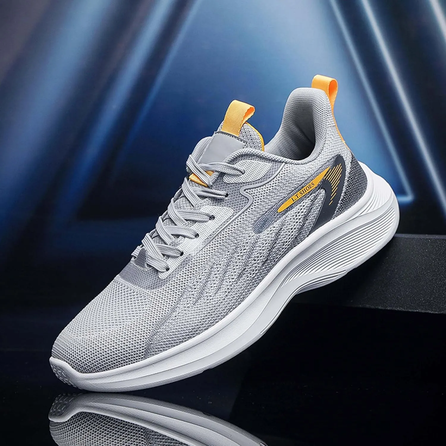 Men's Sneakers,Lightweight Running Shoes,Casual Sneakers,Indoor and Outdoor Sneakers Trainers,Soft Breathable Knitted Mesh,Non-Slip Shock Absorption,Men's Jogging Shoes,Daily Walking Shoes