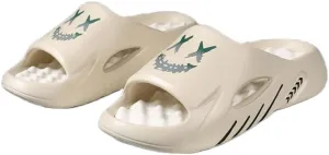 Men's Trendy Pillow Slides, Soft Sole Lightweight Home Shower Slides, Non-slip Beach Slides, Comfort Slippers, Massage, EVA Sandals