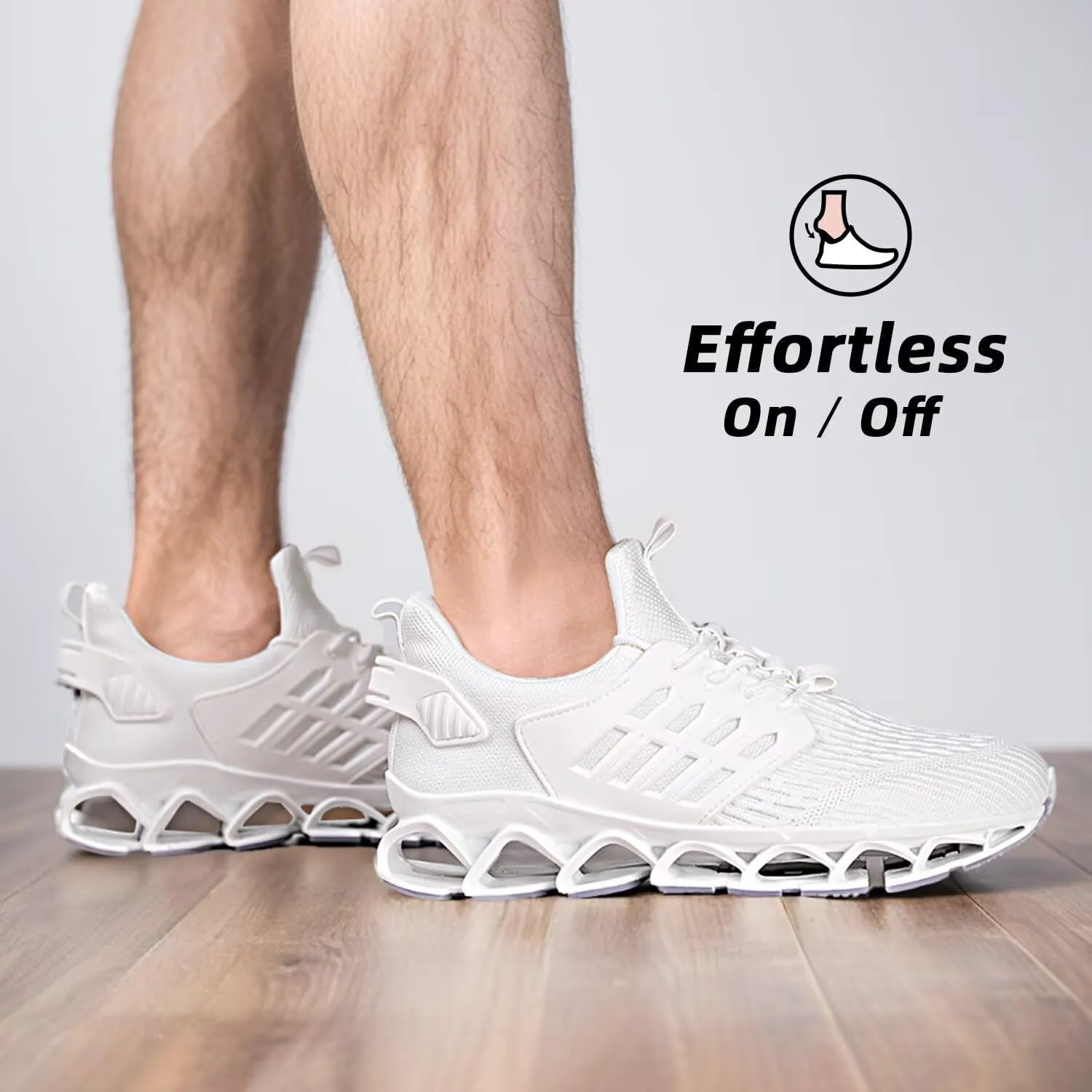 Mens Walking Shoes Slip on Blade Tennis Casual Fashion Trail Running Sneakers Comfort Non Slip Work Sport Athletic Trainers