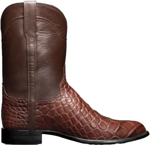 Men's Western Cowboy Boots Vintage Leather Casual Snake Print Mid Calf Boots Riding Boots Autumn Winter Men's Boots