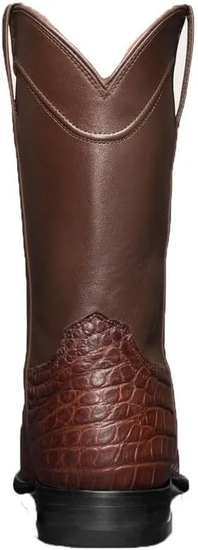 Men's Western Cowboy Boots Vintage Leather Casual Snake Print Mid Calf Boots Riding Boots Autumn Winter Men's Boots