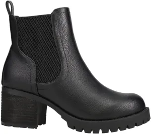 MIA Womens Jonna Round Toe Chelsea Casual Boots Ankle Mid Heel 2-3" - White