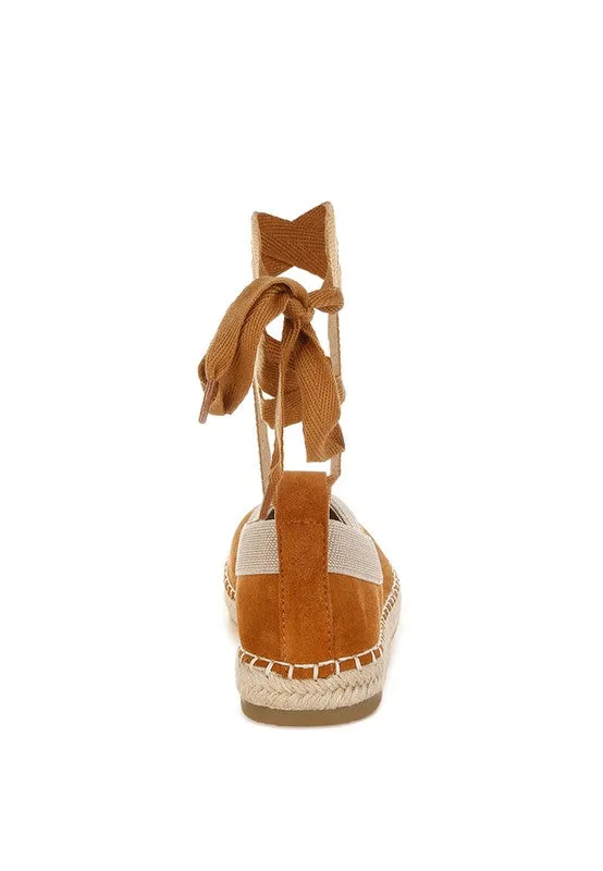 Microfiber Detachable Lace Espadrilles