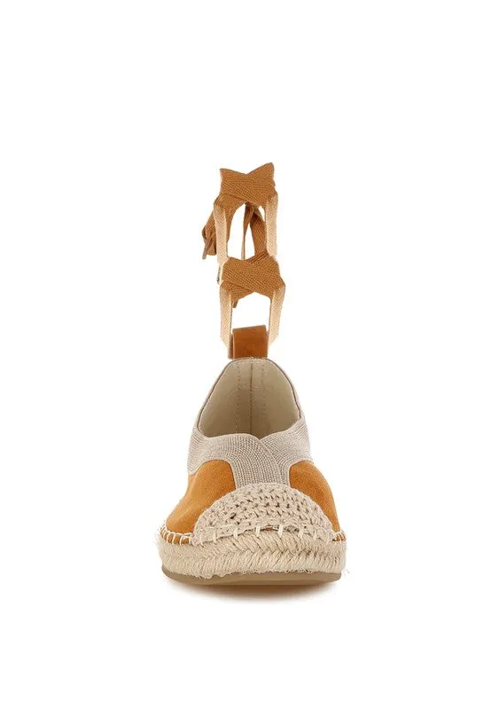 Microfiber Detachable Lace Espadrilles
