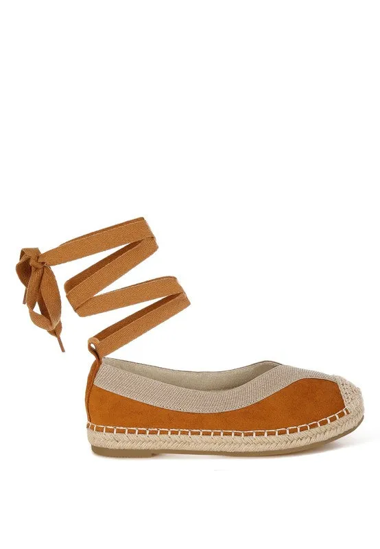 Microfiber Detachable Lace Espadrilles