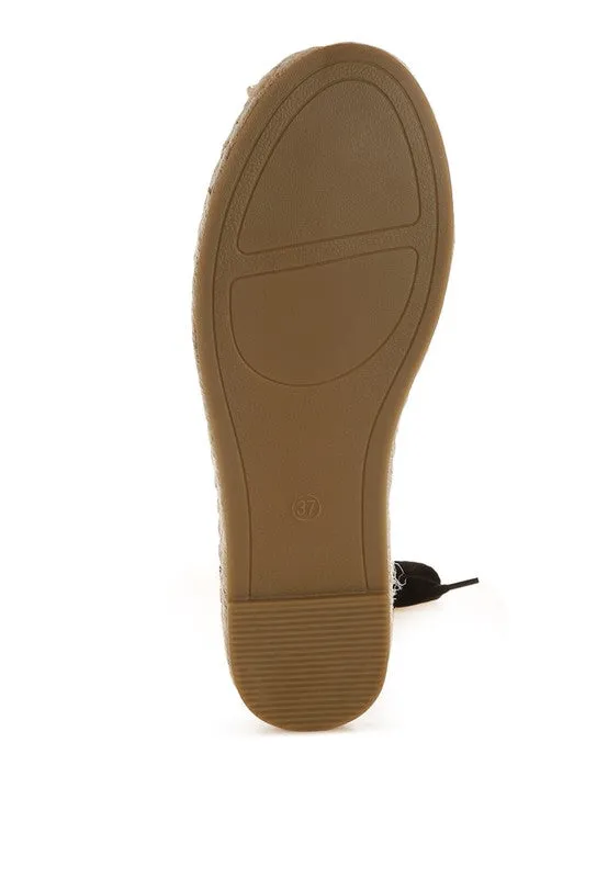 Microfiber Detachable Lace Espadrilles