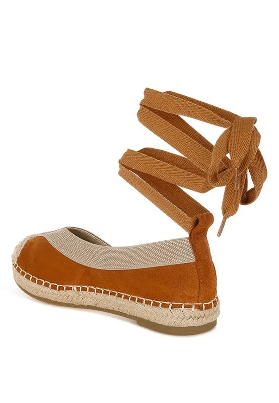 Microfiber Detachable Lace Espadrilles