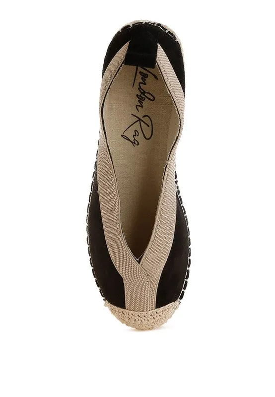 Microfiber Detachable Lace Espadrilles