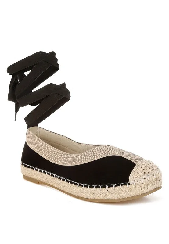 Microfiber Detachable Lace Espadrilles