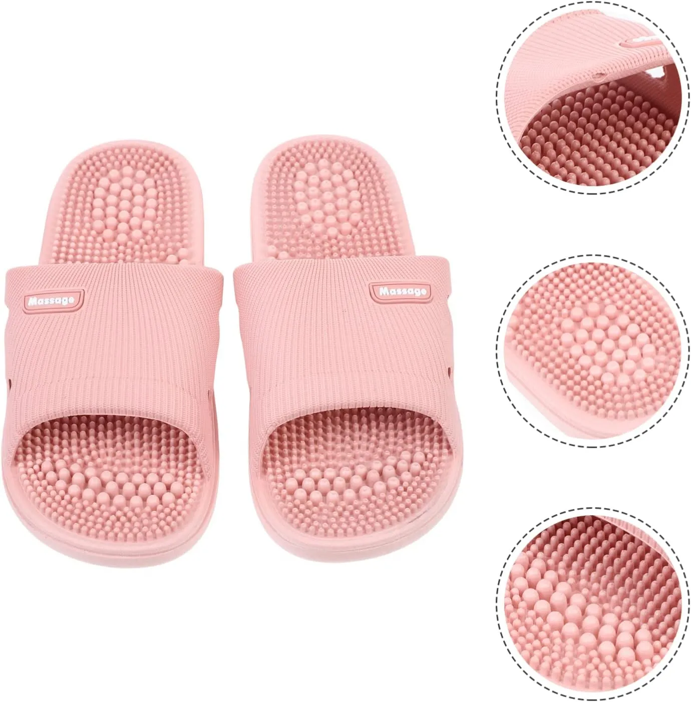 Milisten Mens House Slippers Foot Massage Slippers Summer Home Non- slip Elastic Unisex Sandals for Shower Indoor (, 36-37) Women House Slippers