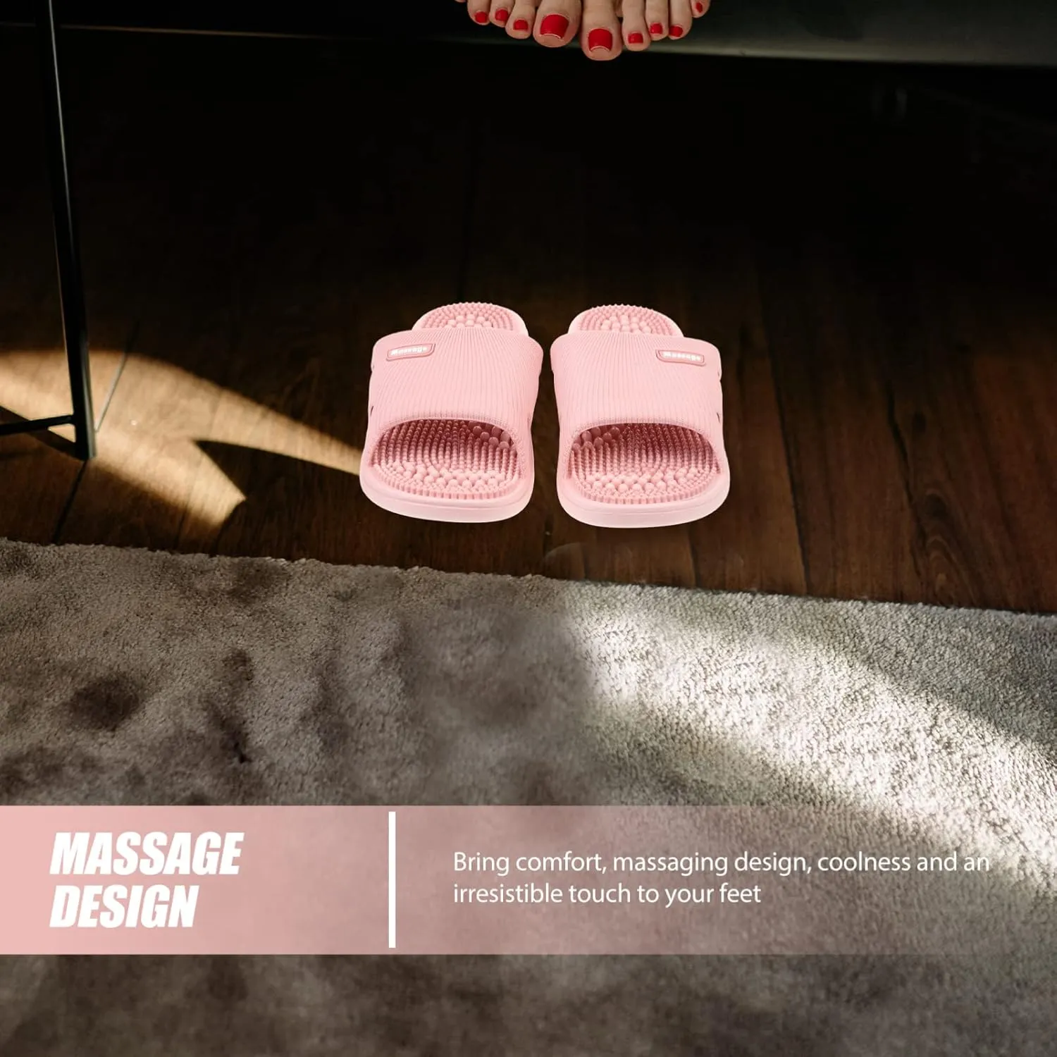Milisten Mens House Slippers Foot Massage Slippers Summer Home Non- slip Elastic Unisex Sandals for Shower Indoor (, 36-37) Women House Slippers