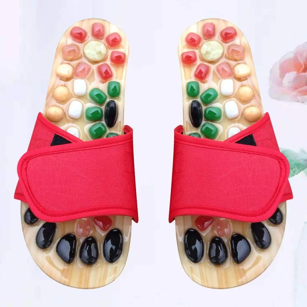 Milisten Sandal Slippers Foot Massager for Heel Pain Cobblestone Massage Shoes Health Massage Foot
