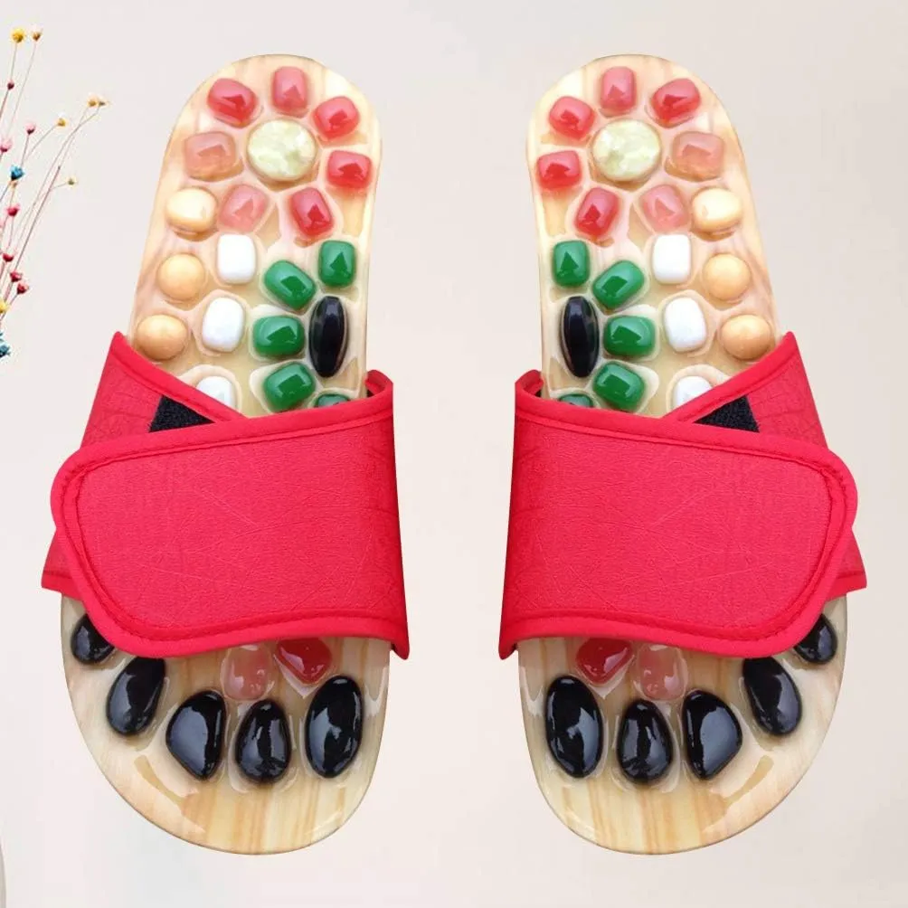Milisten Sandal Slippers Foot Massager for Heel Pain Cobblestone Massage Shoes Health Massage Foot
