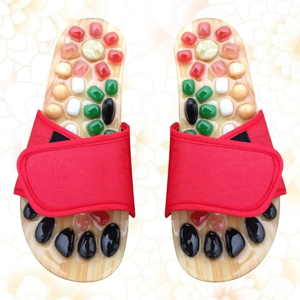 Milisten Sandal Slippers Foot Massager for Heel Pain Cobblestone Massage Shoes Health Massage Foot