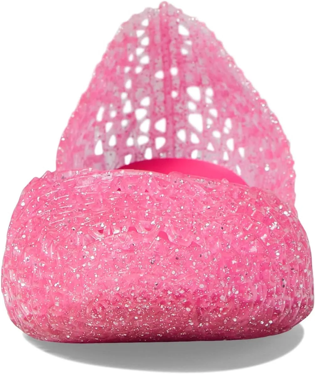 mini melissa Campana Papel Flats for Kids - Comfortable & Cute Closed-Toe Jelly Flat Shoes with Interwoven Cut-Out Design for Girls