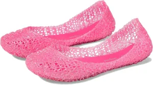 mini melissa Campana Papel Flats for Kids - Comfortable & Cute Closed-Toe Jelly Flat Shoes with Interwoven Cut-Out Design for Girls