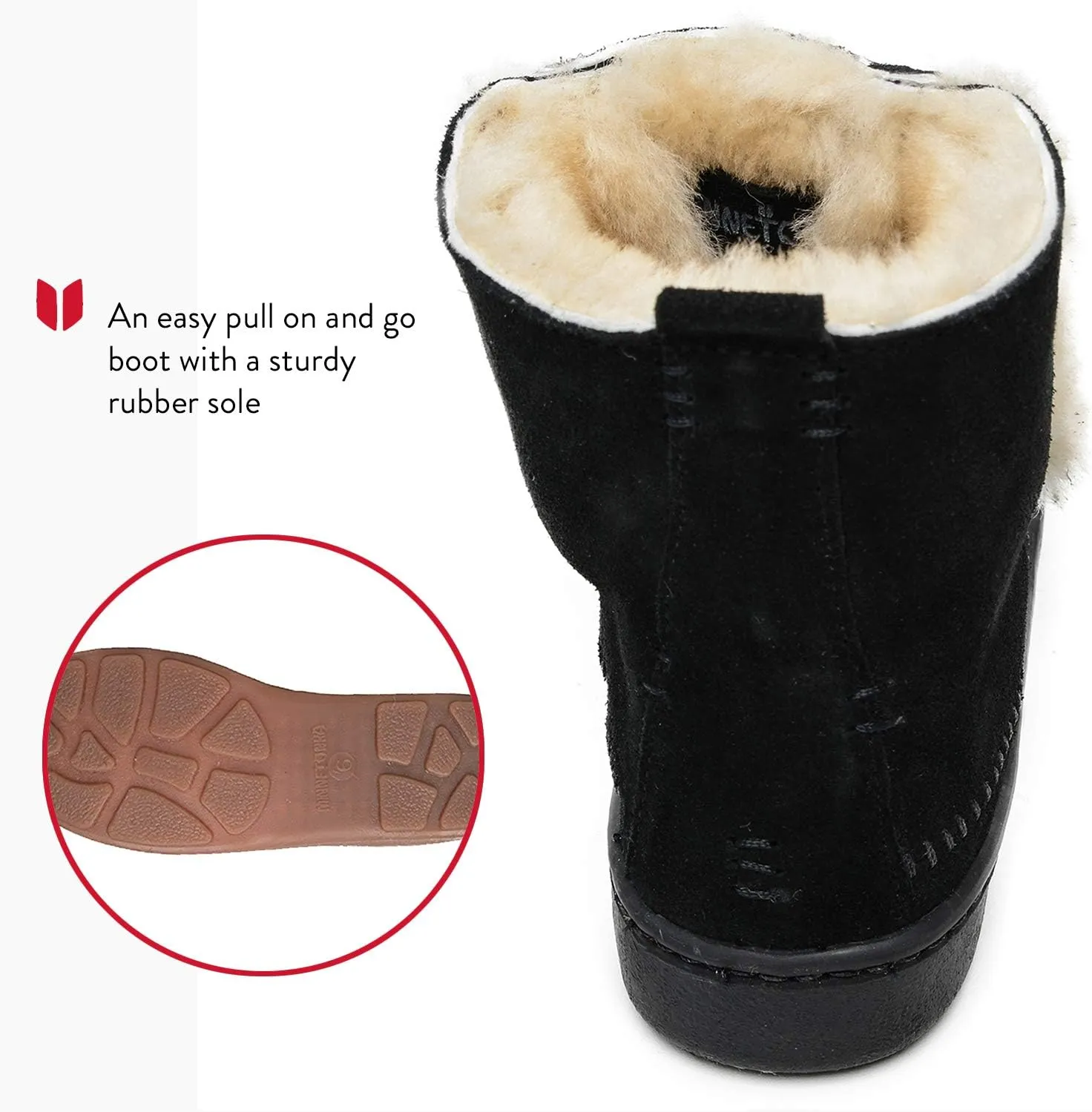 Minnetonka Women's Jade Suede Sheepskin Boots