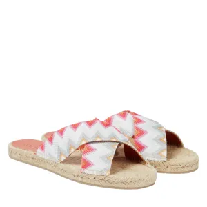MISSONI ZIGZAG PRINT WOVEN SANDALS