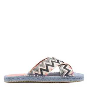 MISSONI ZIGZAG PRINT WOVEN SANDALS