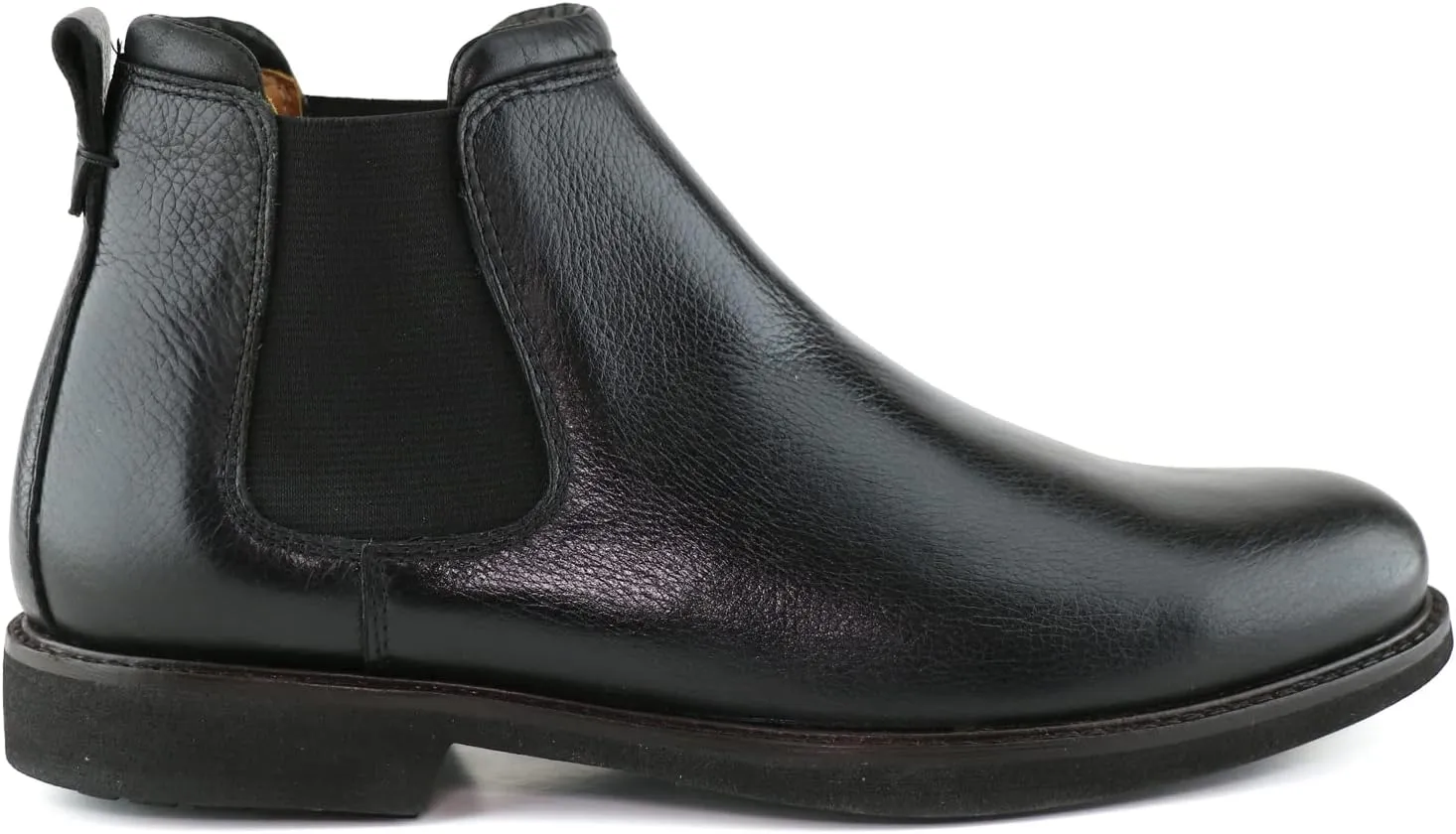 MJNY Mens Casual Comfortable Genuine Leather Chelsea Ankle Boots Lightweight Breathable Elastic Classic Fashion Chukka Dress Boots