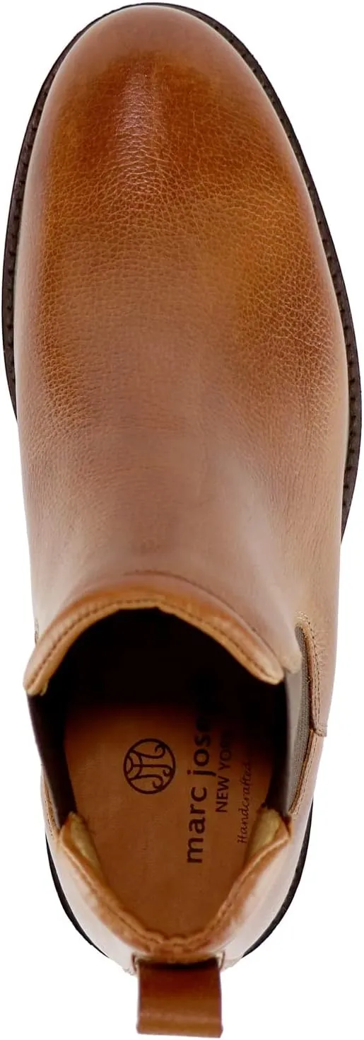 MJNY Mens Casual Comfortable Genuine Leather Chelsea Ankle Boots Lightweight Breathable Elastic Classic Fashion Chukka Dress Boots