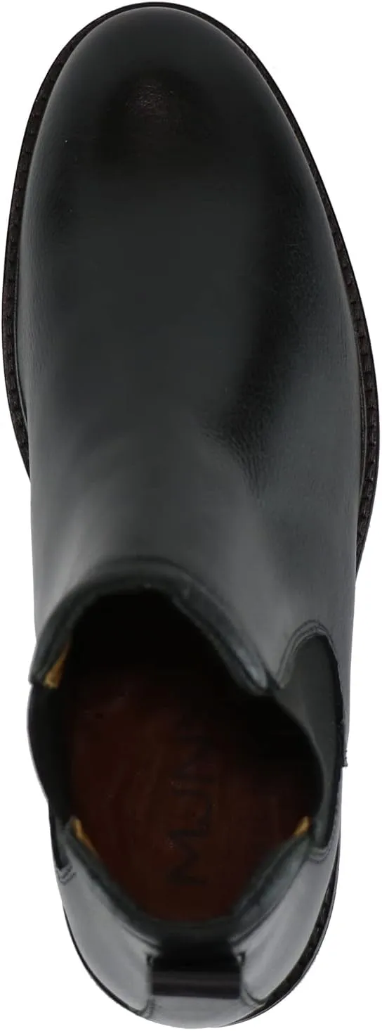 MJNY Mens Casual Comfortable Genuine Leather Chelsea Ankle Boots Lightweight Breathable Elastic Classic Fashion Chukka Dress Boots