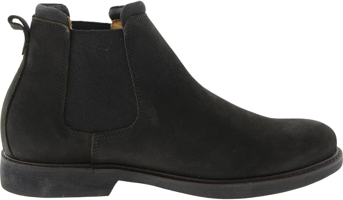 MJNY Mens Casual Comfortable Genuine Leather Chelsea Ankle Boots Lightweight Breathable Elastic Classic Fashion Chukka Dress Boots