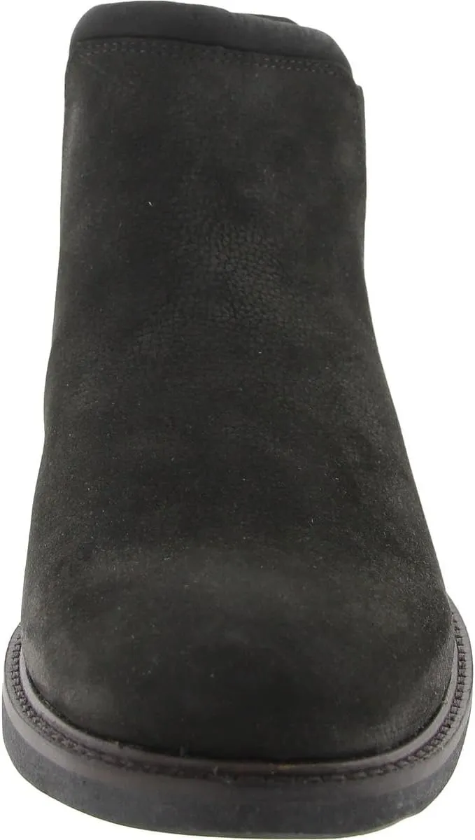 MJNY Mens Casual Comfortable Genuine Leather Chelsea Ankle Boots Lightweight Breathable Elastic Classic Fashion Chukka Dress Boots