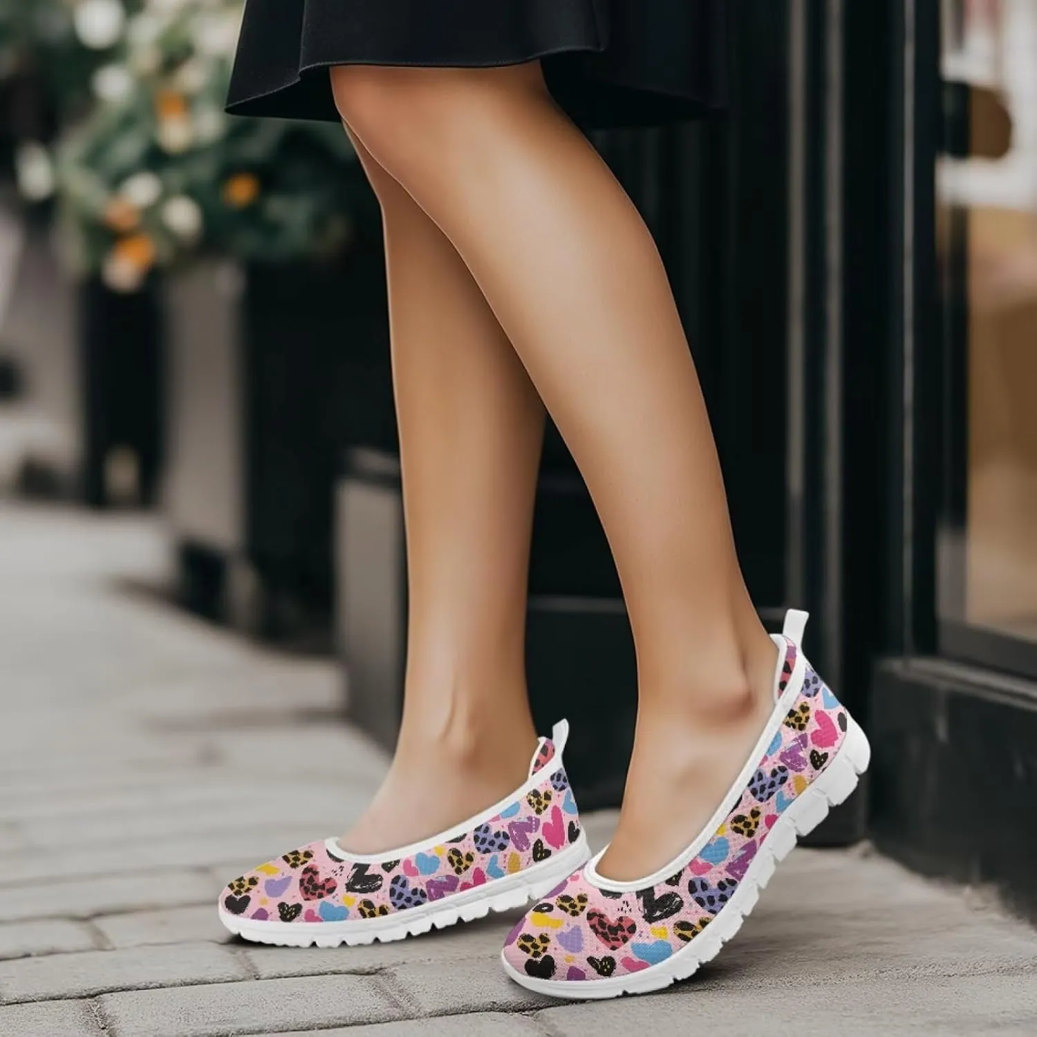 Modysero Womens Slip On Flats Round Toe for Summer Spring Work Womens Walking Shoes Trendy Daily Flats Shoes for Ladies